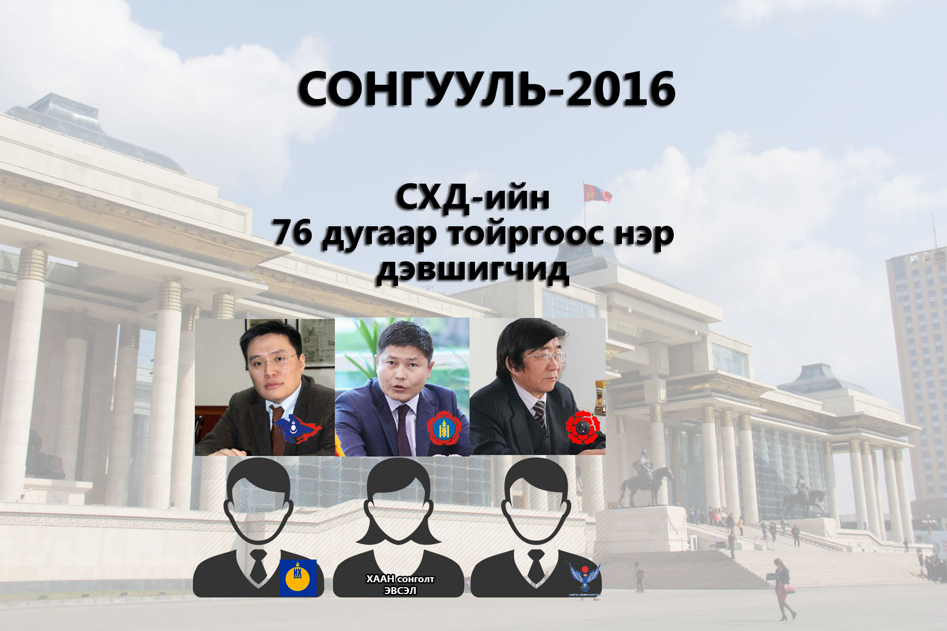 УИХ-ын сонгуулийн 76-р тойрогт нэр дэвшигчдийн хэн нь хэн бэ?